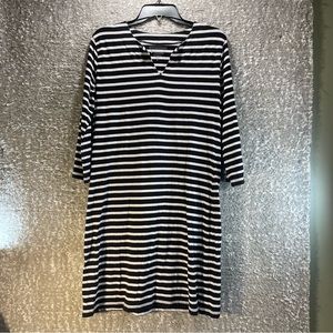 Coolibar UPF 50+ Shift Tunic Dress Cotton Bamboo Stretch 3/4 Sleeve Women